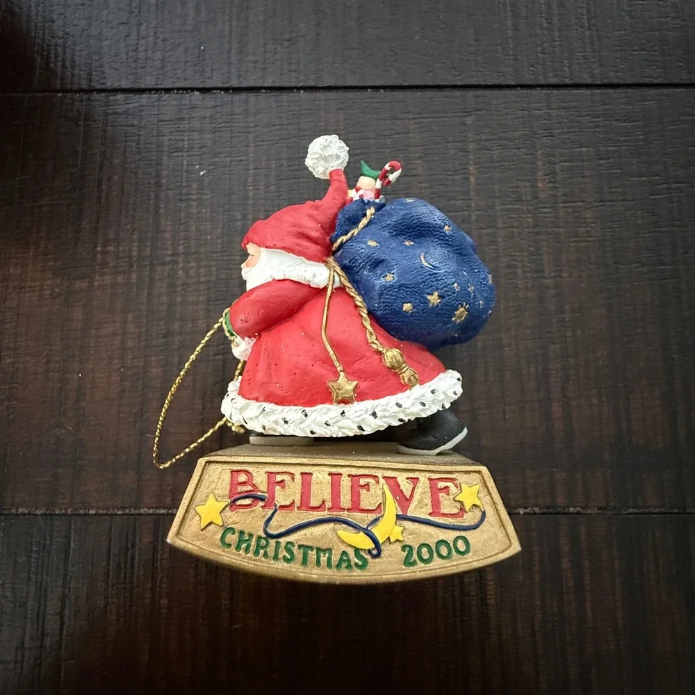 Mary Engelbreit Holiday Ornament 2000 Believe Santa Vintage Christmas Decor Y2K